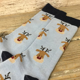 Alpaca Holiday Crew Socks - Alpaca or Reindeer