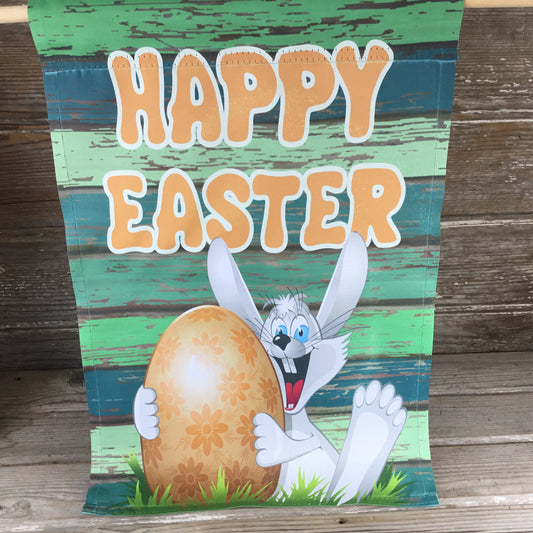 Happy Easter Funny Bunny Garden Flag