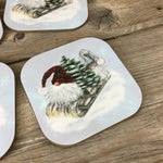 Winter Gnome Coasters Set of 4