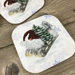 Gnome Winter Coasters Set of 4
