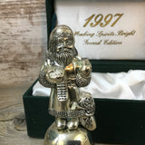 Close up of Santa Claus Handle on Bell