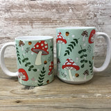 Cottagecore Mushrooms Ceramic Coffee Mug