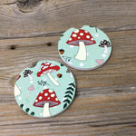 Cottagecore Mushroom Car Coasters