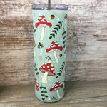 Cottagecore Mushrooms 20 oz Skinny Tumbler with Lid and Straw