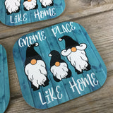 Gnome Place Like Home  Coasters Set of 4
