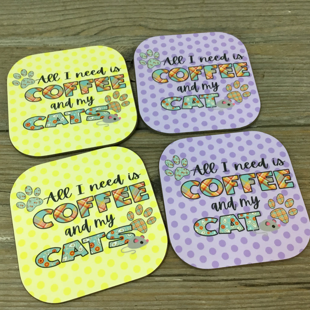 Colorful Cat - Coasters