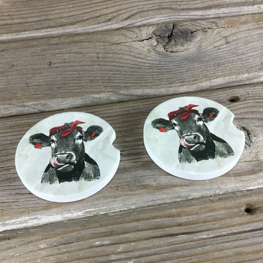 Bandana Cow Car Coasters