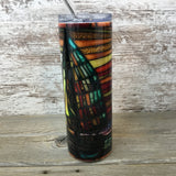 Sailboat 20 oz Skinny Tumbler with Lid and Straw