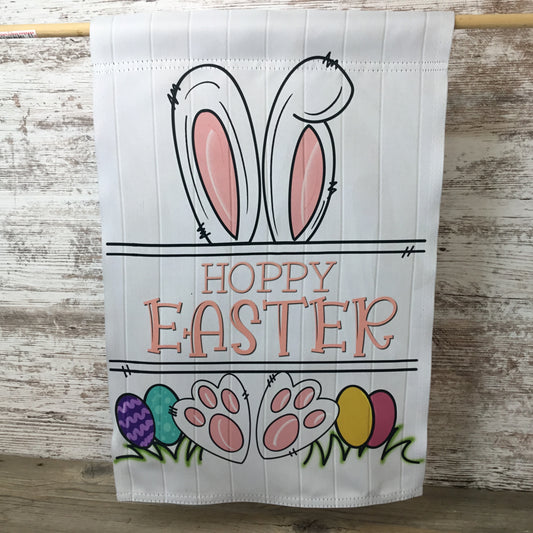 Hoppy Easter Bunny Garden Flag