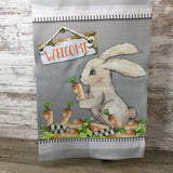 Welcome Bunny & Carrots Spring Garden Flag