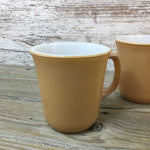 Corelle by Corning Almond Brown Tan Coffee Cups - Set of 2