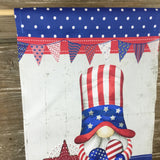 Patriotic Red, White and Blue Gnome Garden Flag