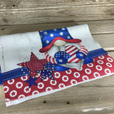 Patriotic Red, White and Blue Gnome Garden Flag