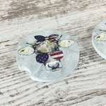 Cow with Sunglasses Red, White & Blue Cow Car Coasters