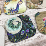 Peacock Drink Coasters Set of 6