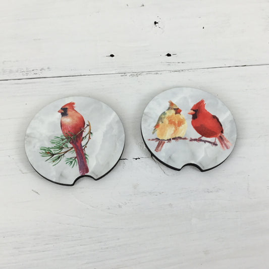 Cardinal Car Coasters Set of 2