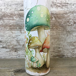 Cottagecore Pastel Mushrooms 20 oz Skinny Tumbler with Lid and Straw