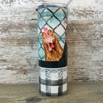 Funny Chickens 20 oz Skinny Tumbler with Straw & Lid