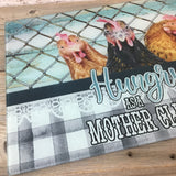 Hungry as a Mother Clucker Funny Chicken Glass Cutting Board