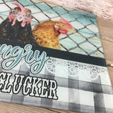 Hungry as a Mother Clucker Funny Chicken Glass Cutting Board