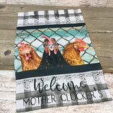 Welcome Mother Clucker's Funny Chicken Garden Flag