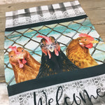 Welcome Mother Clucker's Funny Chicken Garden Flag