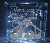 Jesus, once of humble birth Nativity Decal