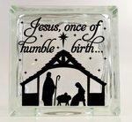 Jesus, once of humble birth Nativity Decal