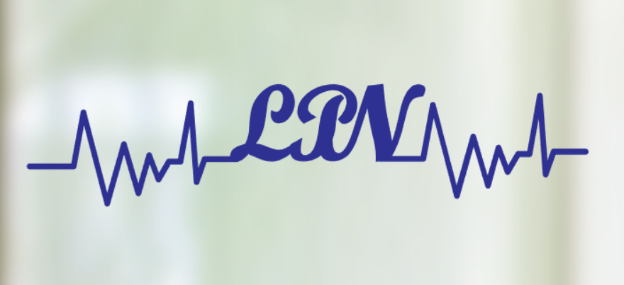 LPN EKG Heartbeat Car Decal