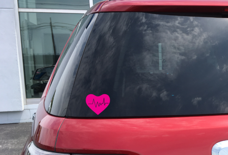 Heart LifeLine Decal Ekg