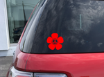 Peace Sign Flower Decal