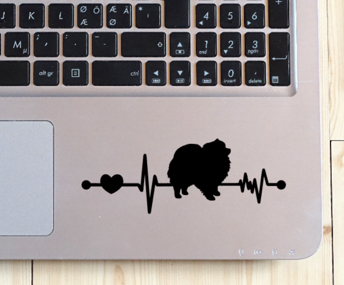 Pomeranian Ekg Vinyl Decal