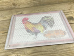 Rooster Glass Cutting Board