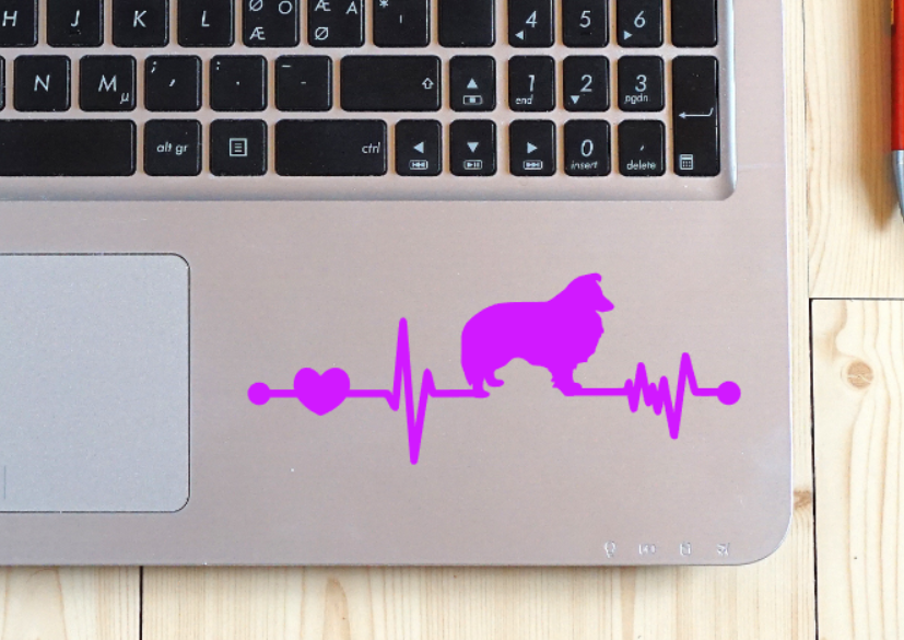 Sheltie Ekg Vinyl Decal