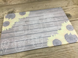 Sunflower Measurement Conversion Glass Cutting Board back