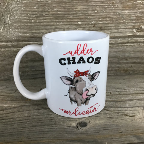 Udder Chaos Coordinator Cow 11 oz Coffee Mug