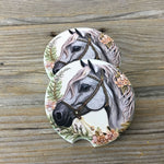 Floral Horse Paper Quilling Art Car Coasters - Set of 2