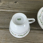 Brentwood Footed Tea Cup and Saucer Cottonwood Fine China YTK Japan