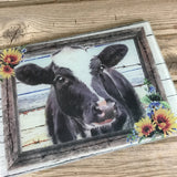 Cow Glass Cutting Board