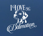 I Love My Dalmatian Vinyl Decal