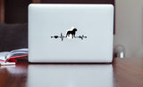Mastiff Ekg Vinyl Decal