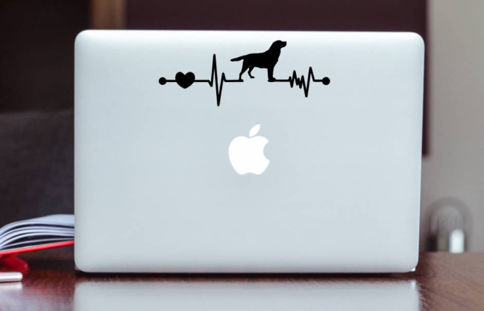 Labrador Ekg Vinyl Decal