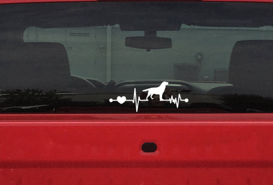 Labrador Ekg Vinyl Decal