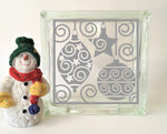 Christmas Ornaments Glass Block Vinyl Decal