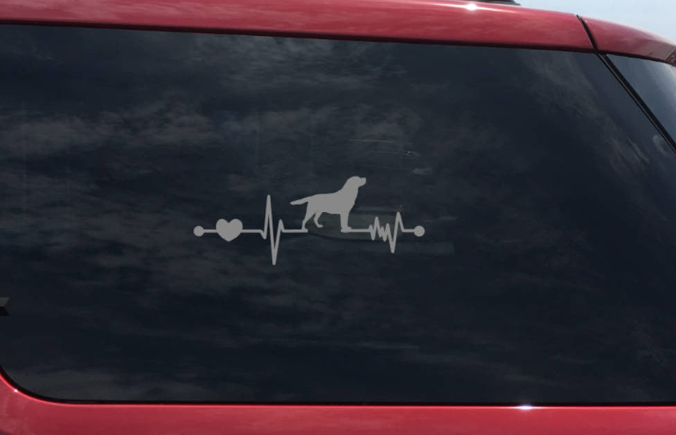 Labrador Ekg Vinyl Decal