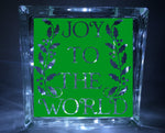 Joy To The World Glass Block Vinyl Decal