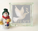 Dove of Peace Glass Block Vinyl Decal