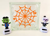 Spider Web Glass Block Decal