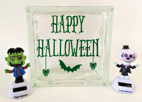 Happy Halloween Glass Block Decal