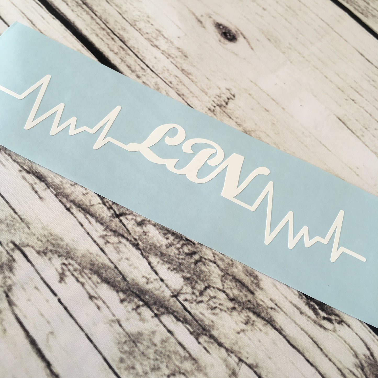 LPN EKG Heartbeat Car Decal